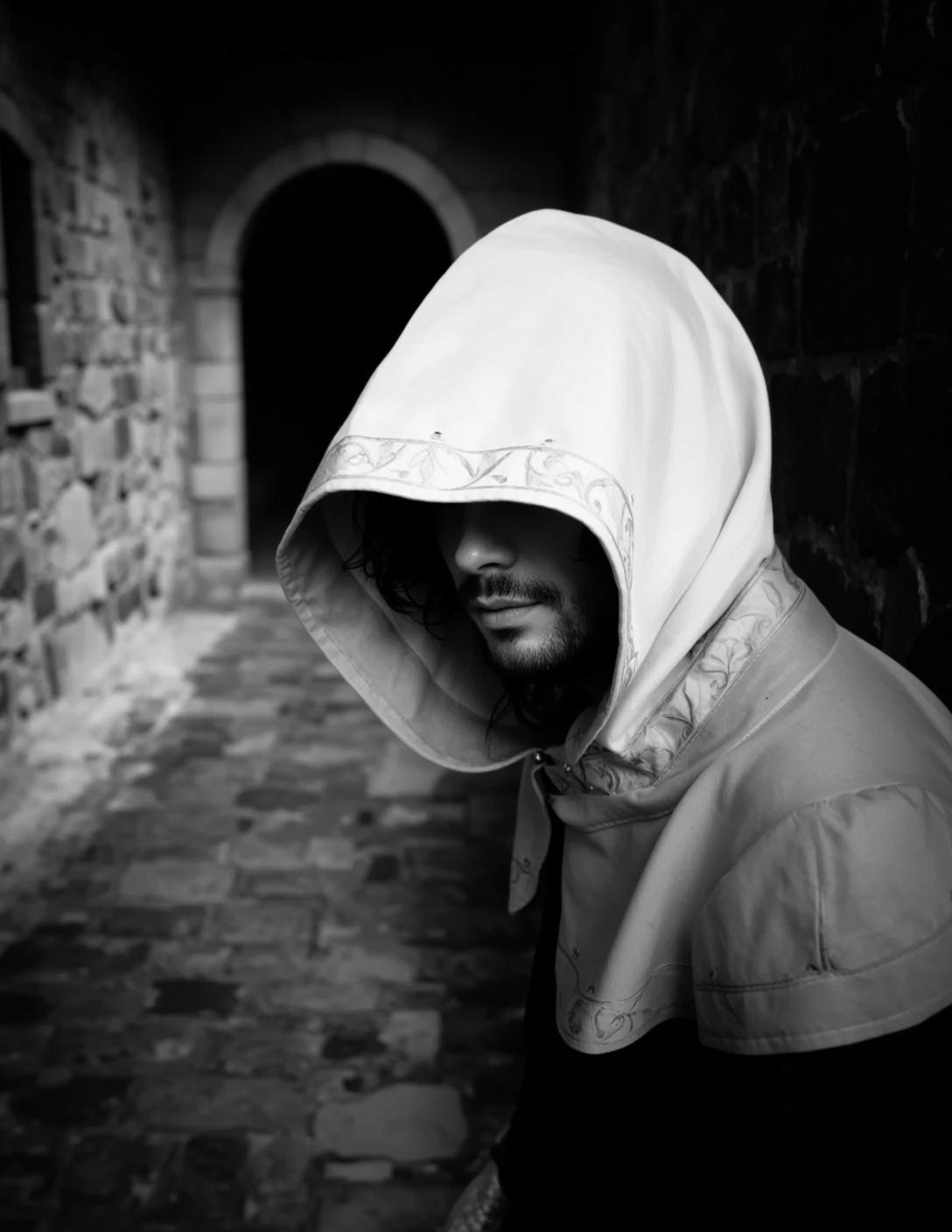 White Cloak Stone Alleyway