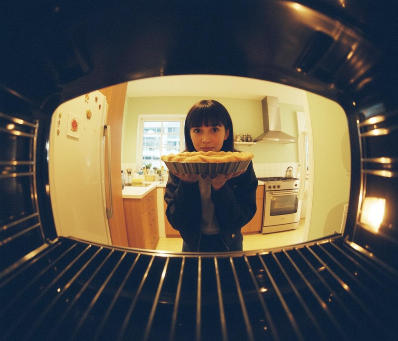 Kitchen Pie Holding Scene