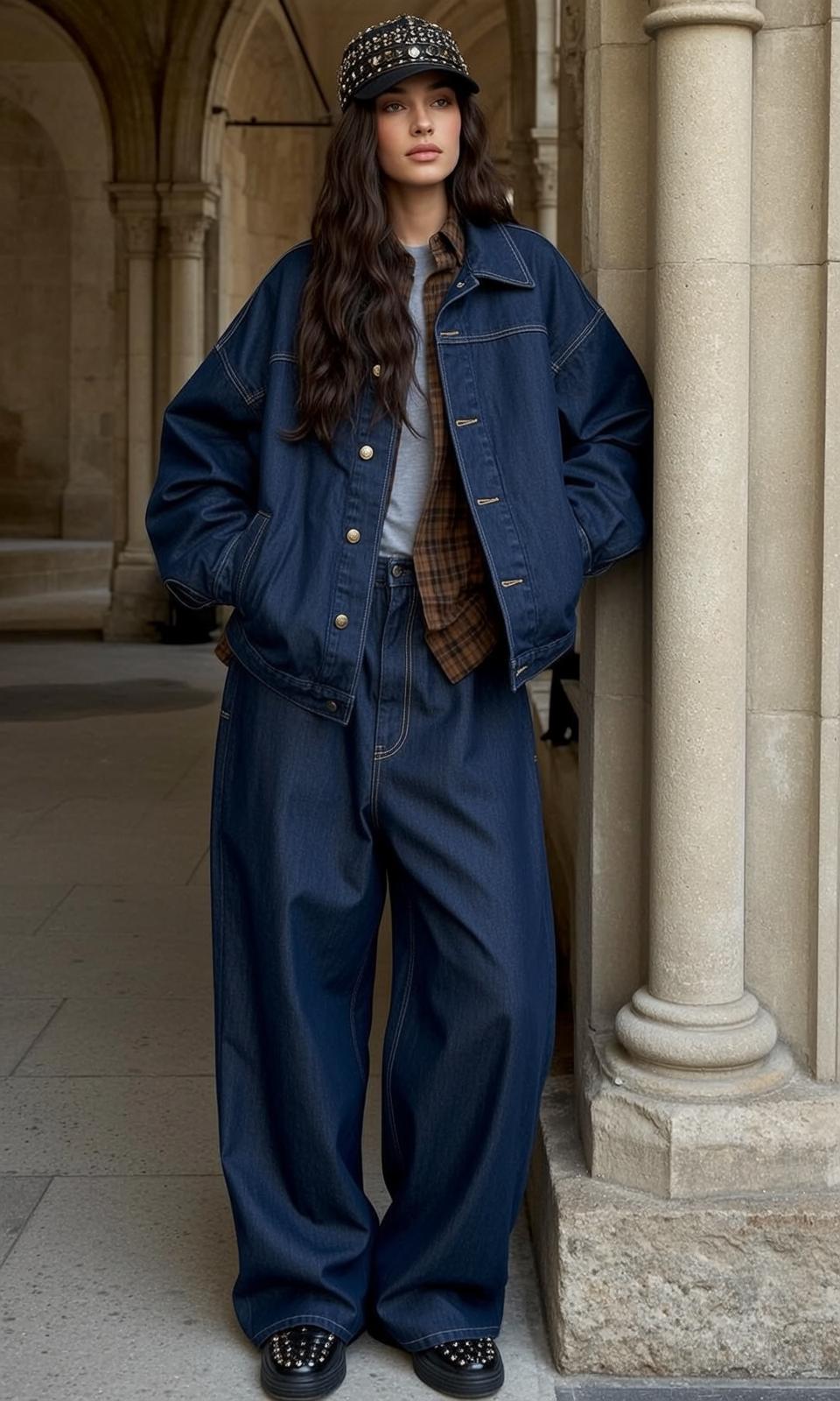 Casual Young Long Dark Wavy Fair Grey