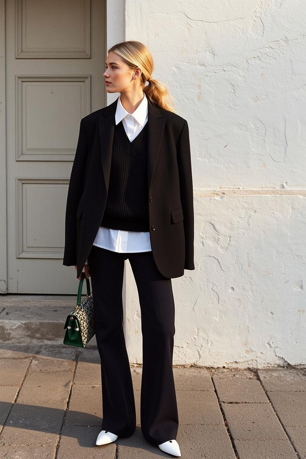 Fashion Week Young Blonde Pulled Back Ponytail
