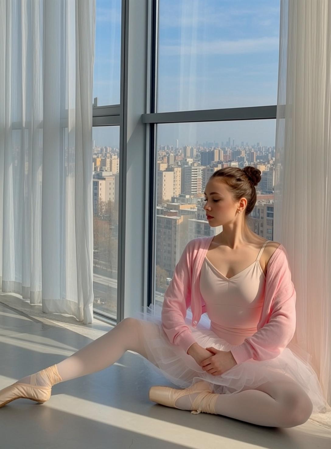 Balletcore Young Seated Floor Facing Left Her