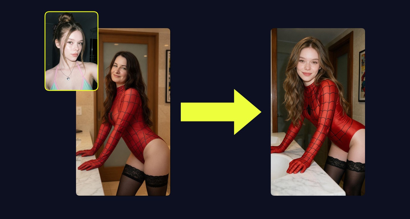 Mila remix walkthrough for Spider Man Bodysuit Bathroom Vanity Pose