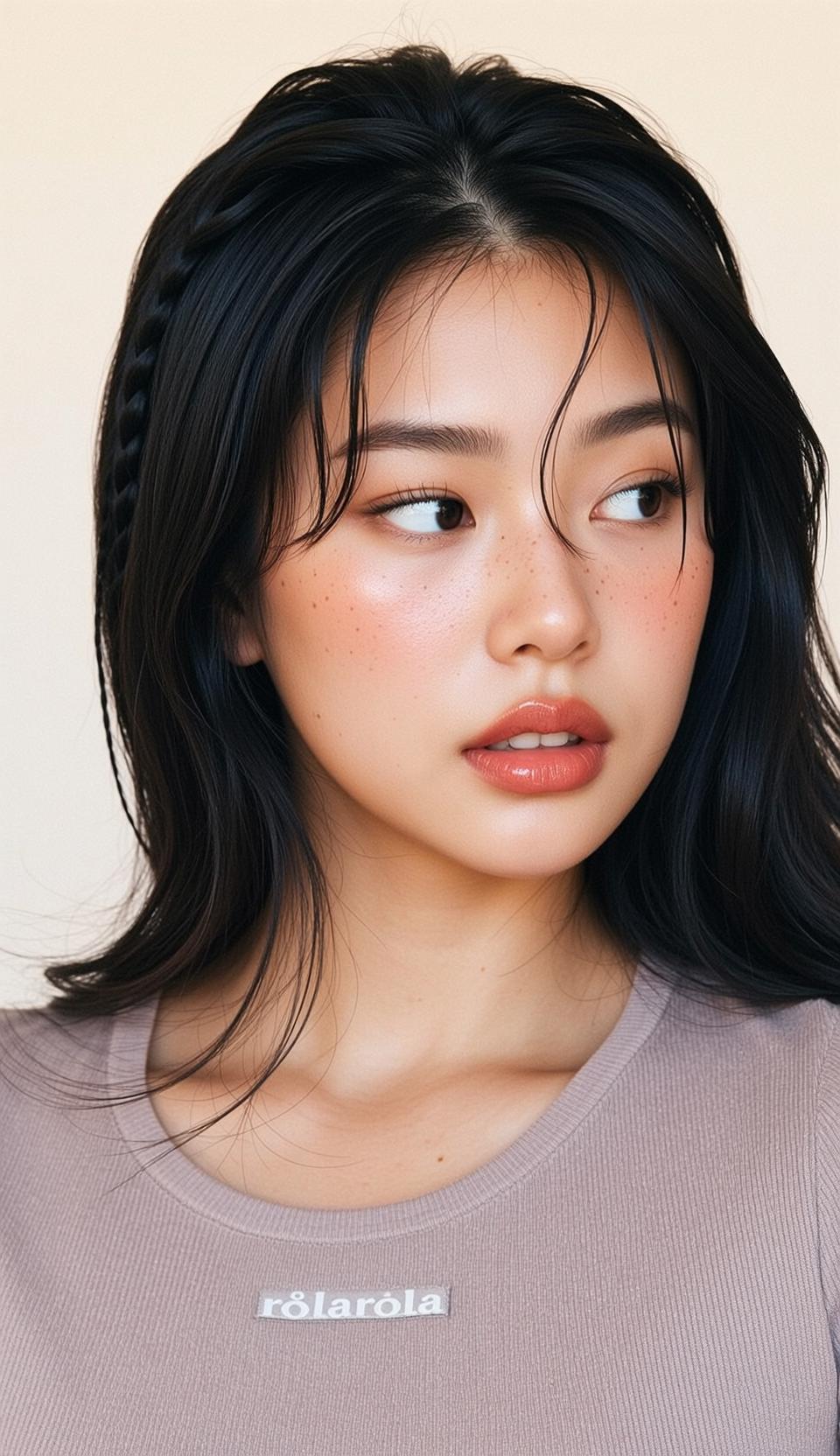 Ethereal Young East Asian Long Dark Small