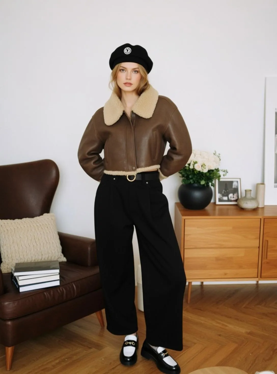 Casual Young Blonde Wavy Fair Brown Cropped