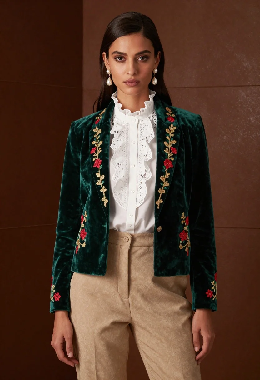 Full-length Portrait Woman With Dark Hair And Striking Eyes Looking reference photo