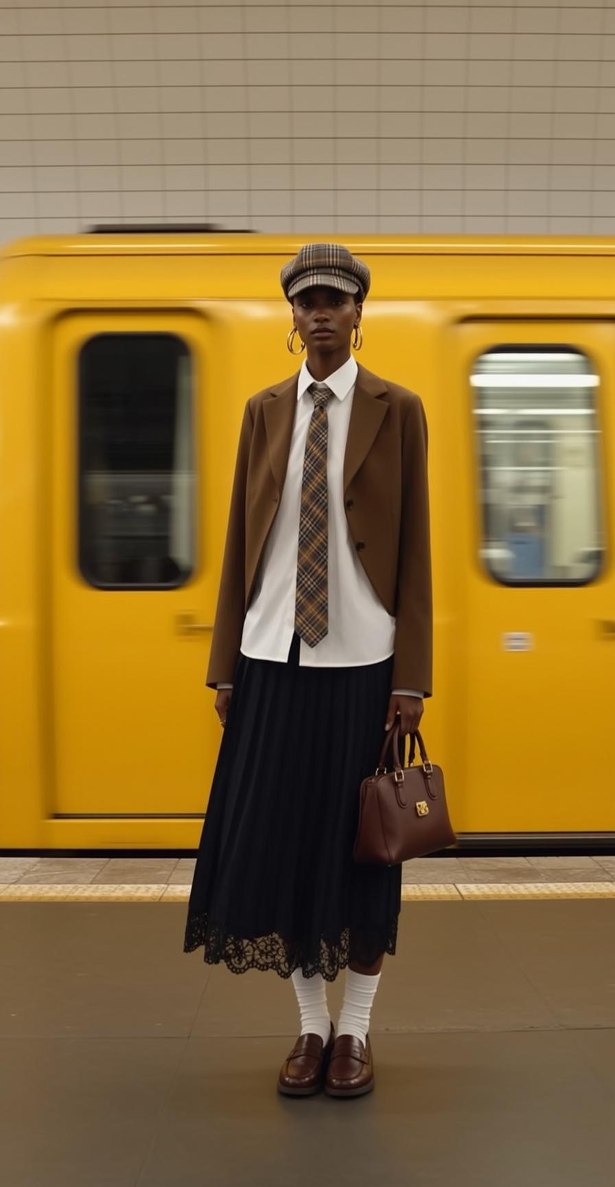 Subway Platform Fashion Editorial
