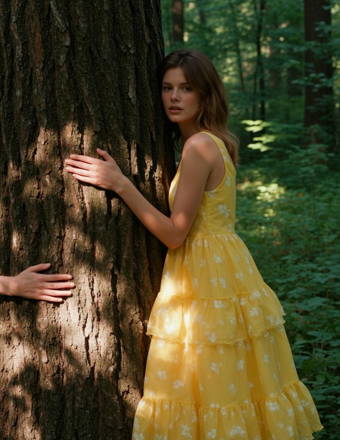 Explore Leans Against Large Tree Trunk Forest