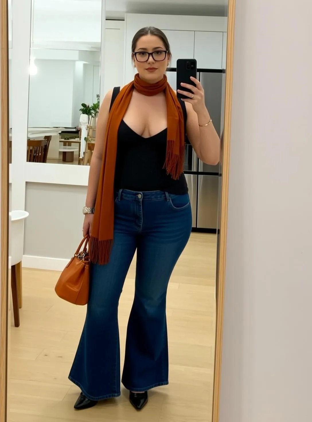 Glasses Bracelets And Wristwatch In Selfie Portrait