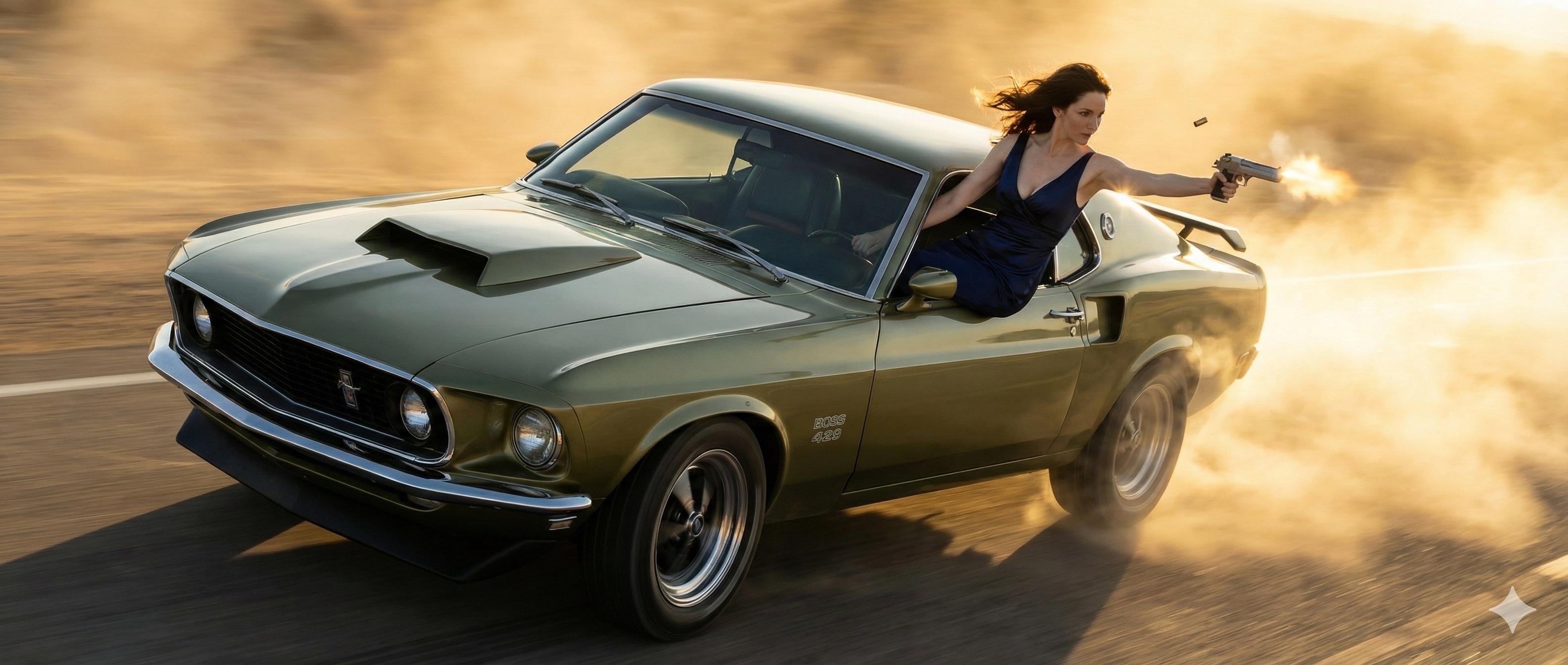 Desert Mustang Action Realistic