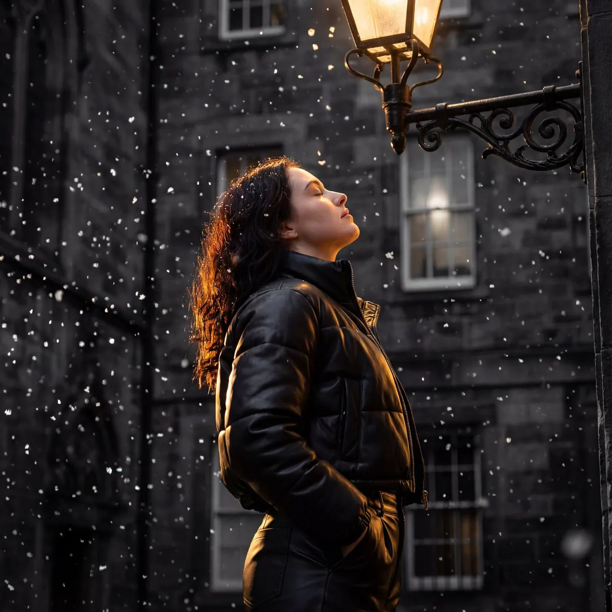 Lamp Lit Snow Profile