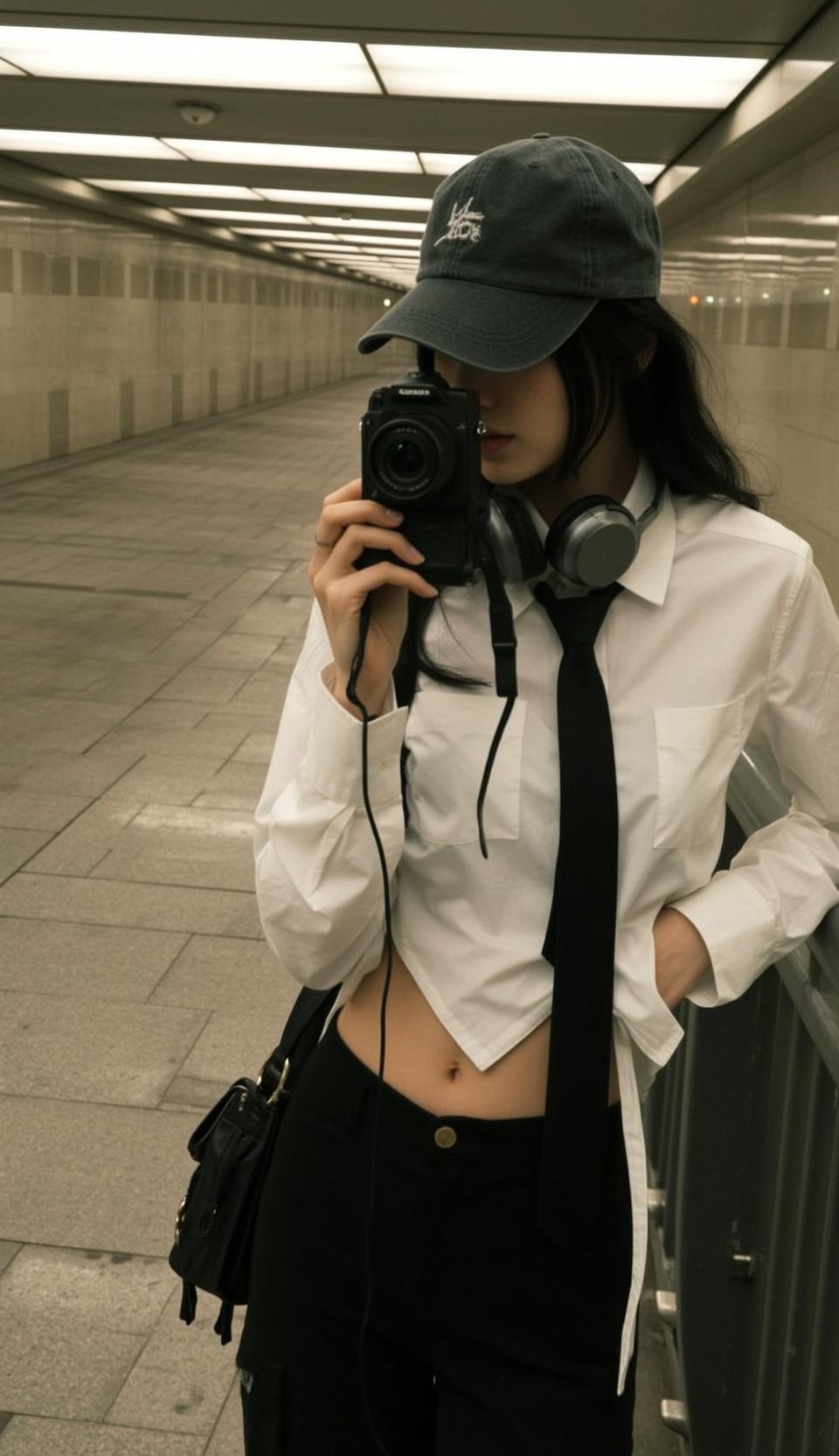 Tie Shirt Underground Camera Look