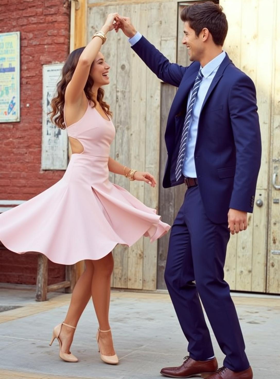 Explore Light Pink Sleeveless Knee-length Dress Cutouts reference photo