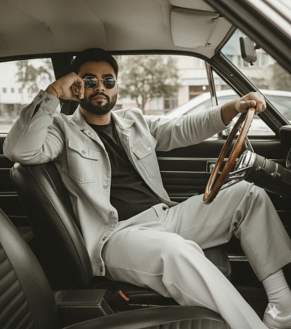 Sunglasses Inside A Modern Car