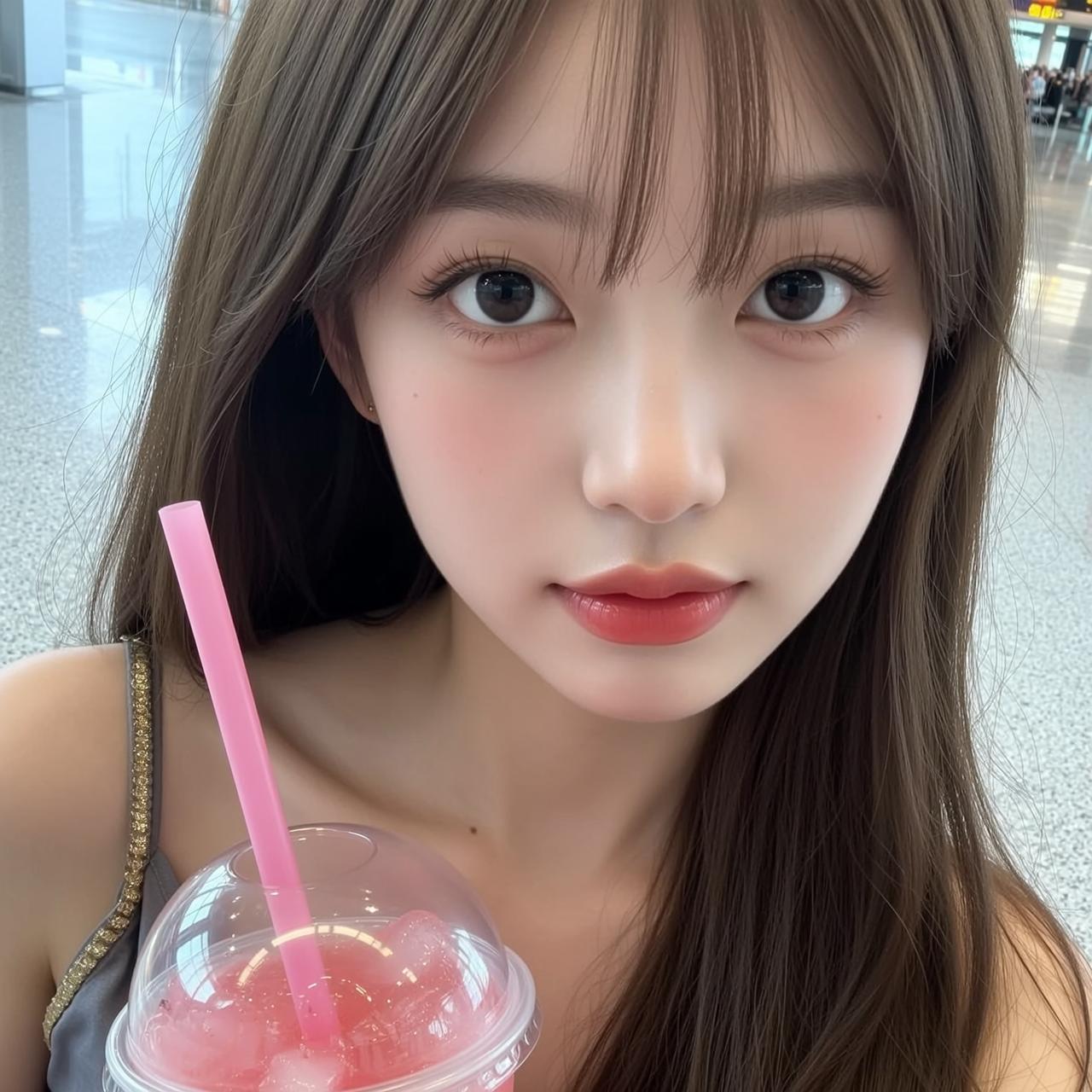 Explore Holding Clear Plastic Cup Pink Straw