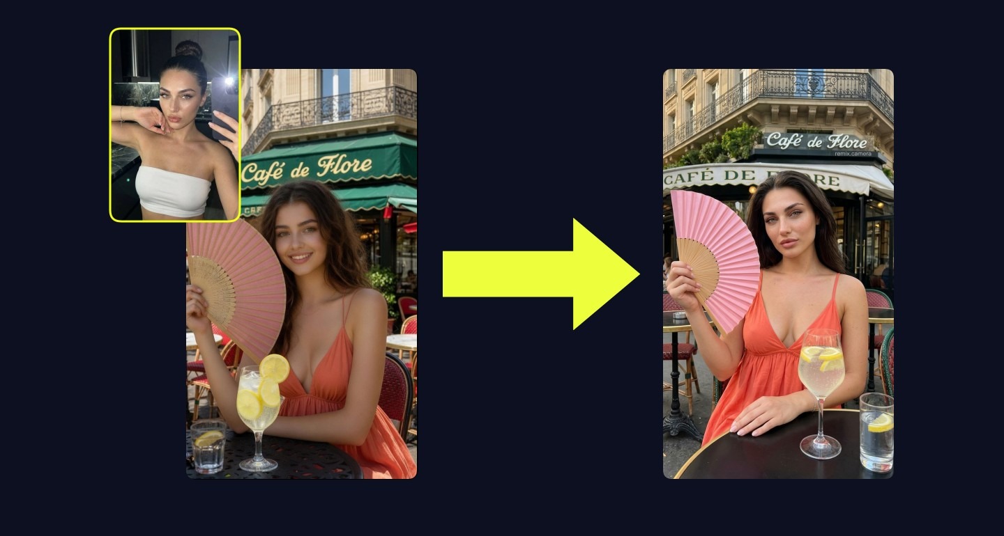 Lily remix walkthrough for Paris Cafe Sunny Day Woman In Coral Sundress