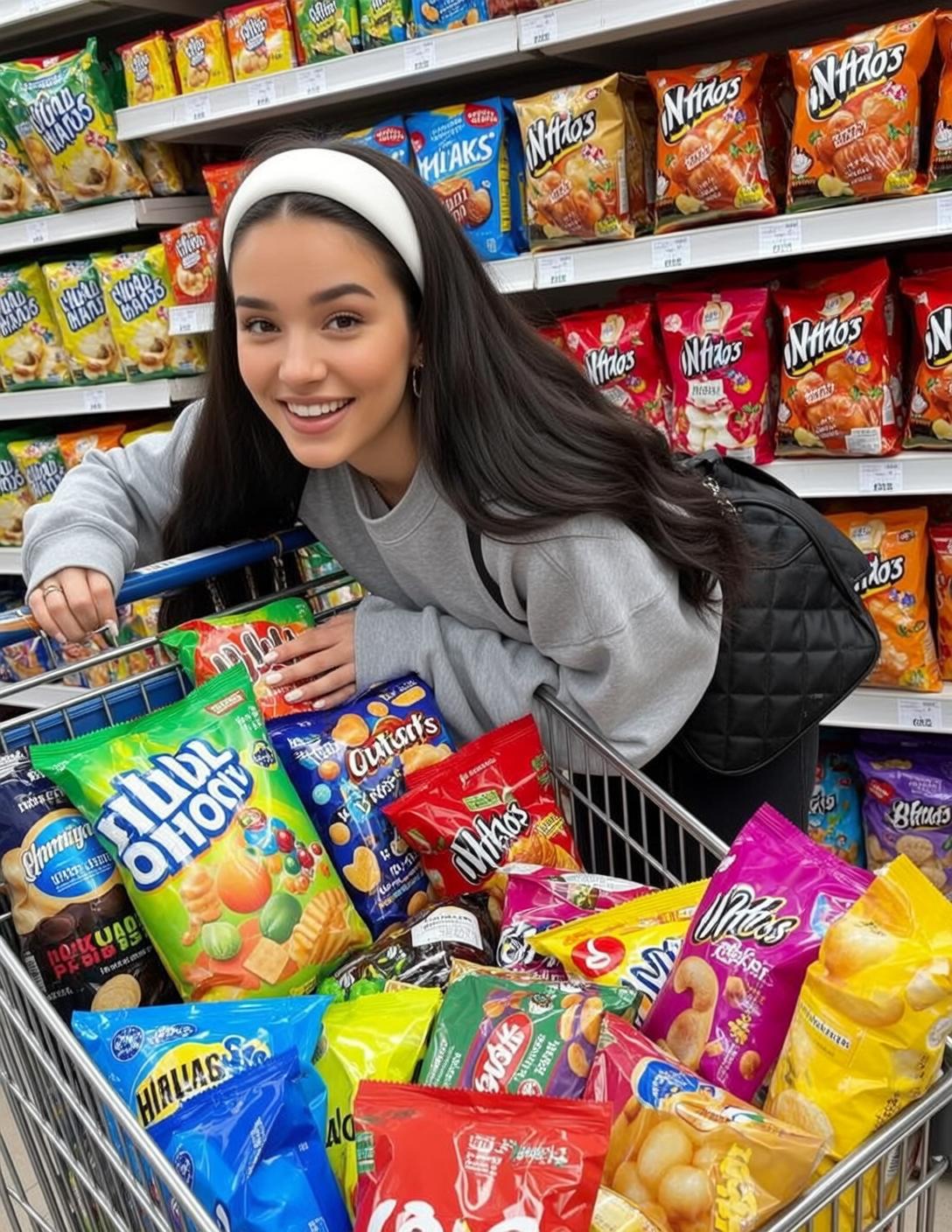 Supermarket Cart Snack Haul