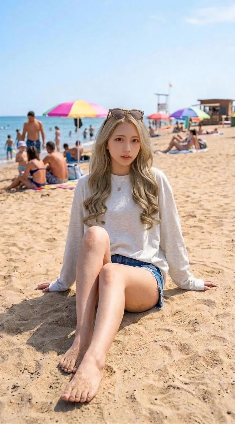 Necklace In Beach Portrait