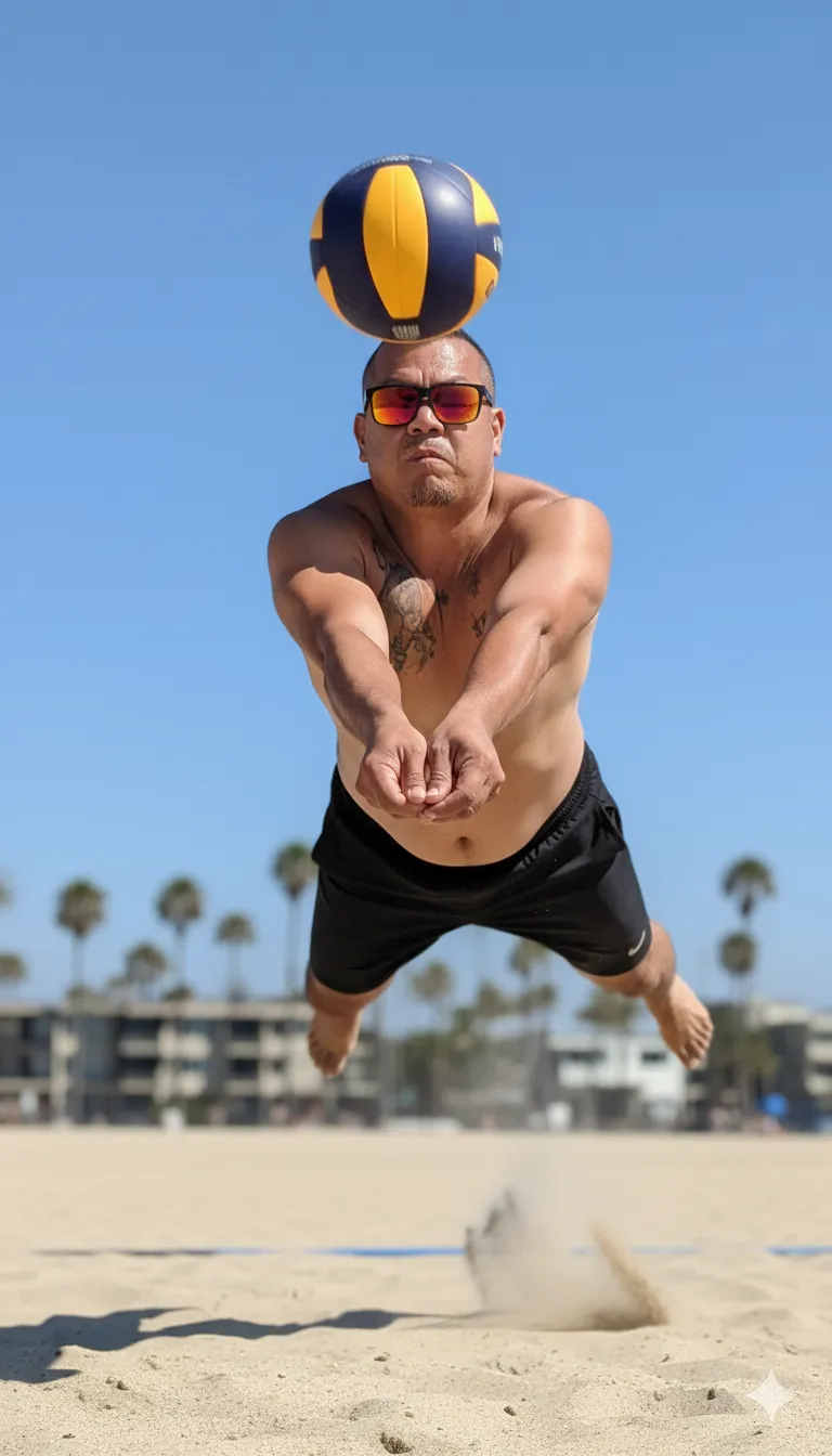 Intense Volleyball Action Capture