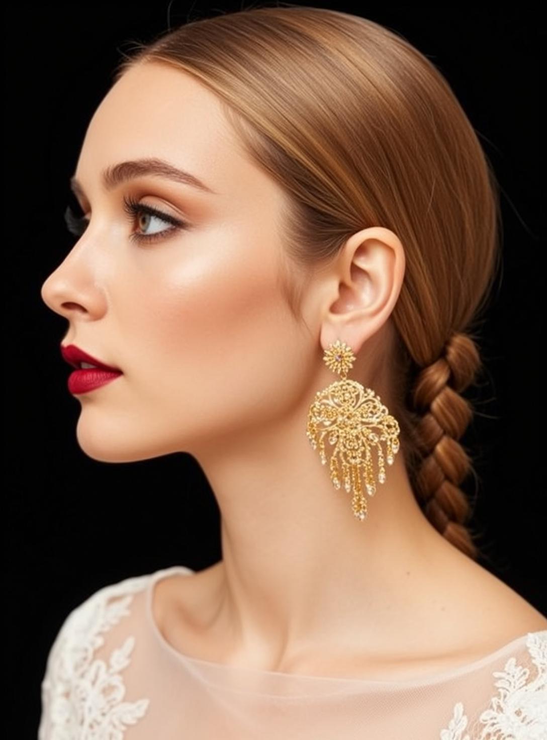 Hair Salon Young Light Brown Braided Fair