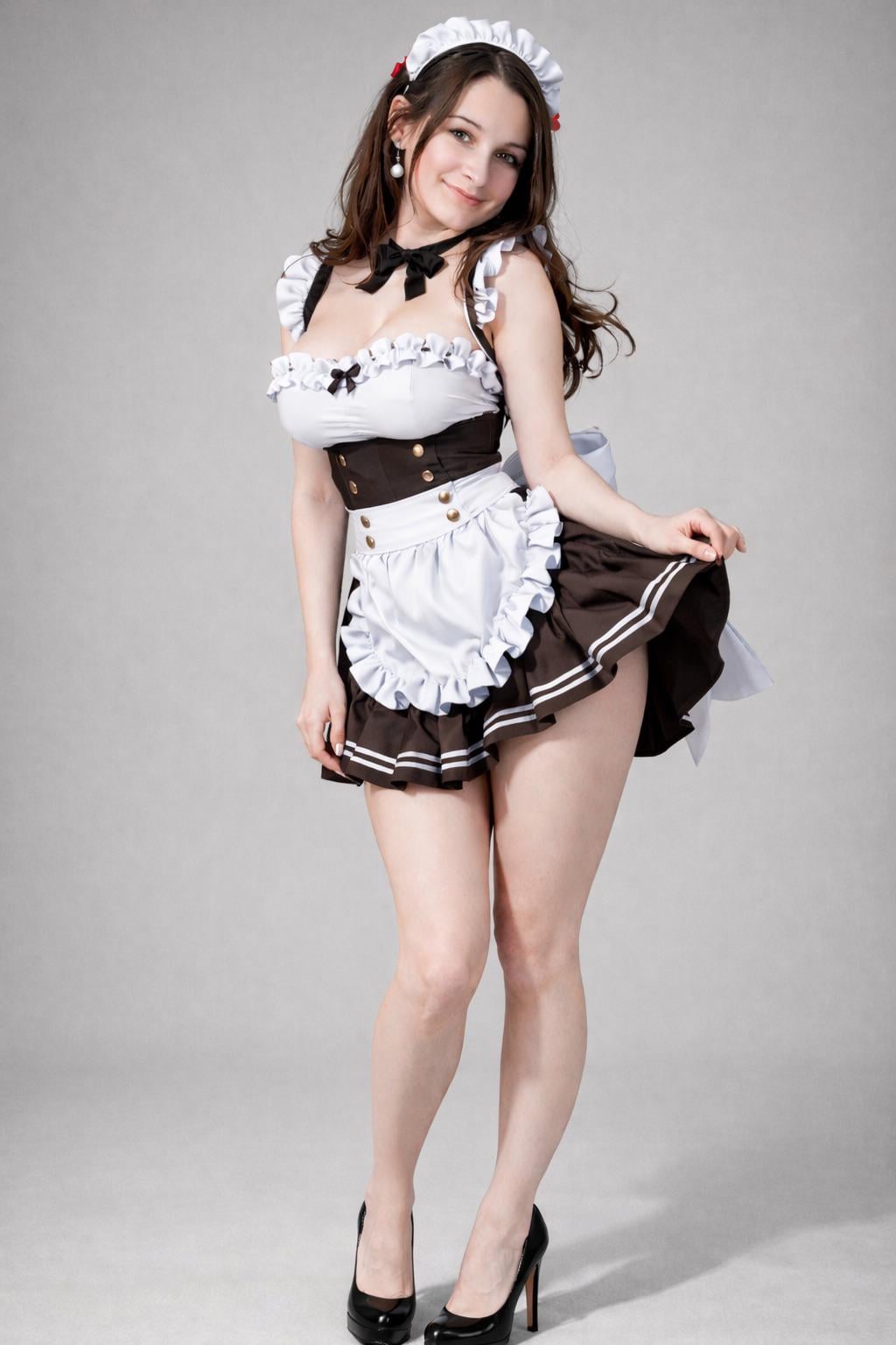 Maid Costume Studio Portrait Soft Lighting