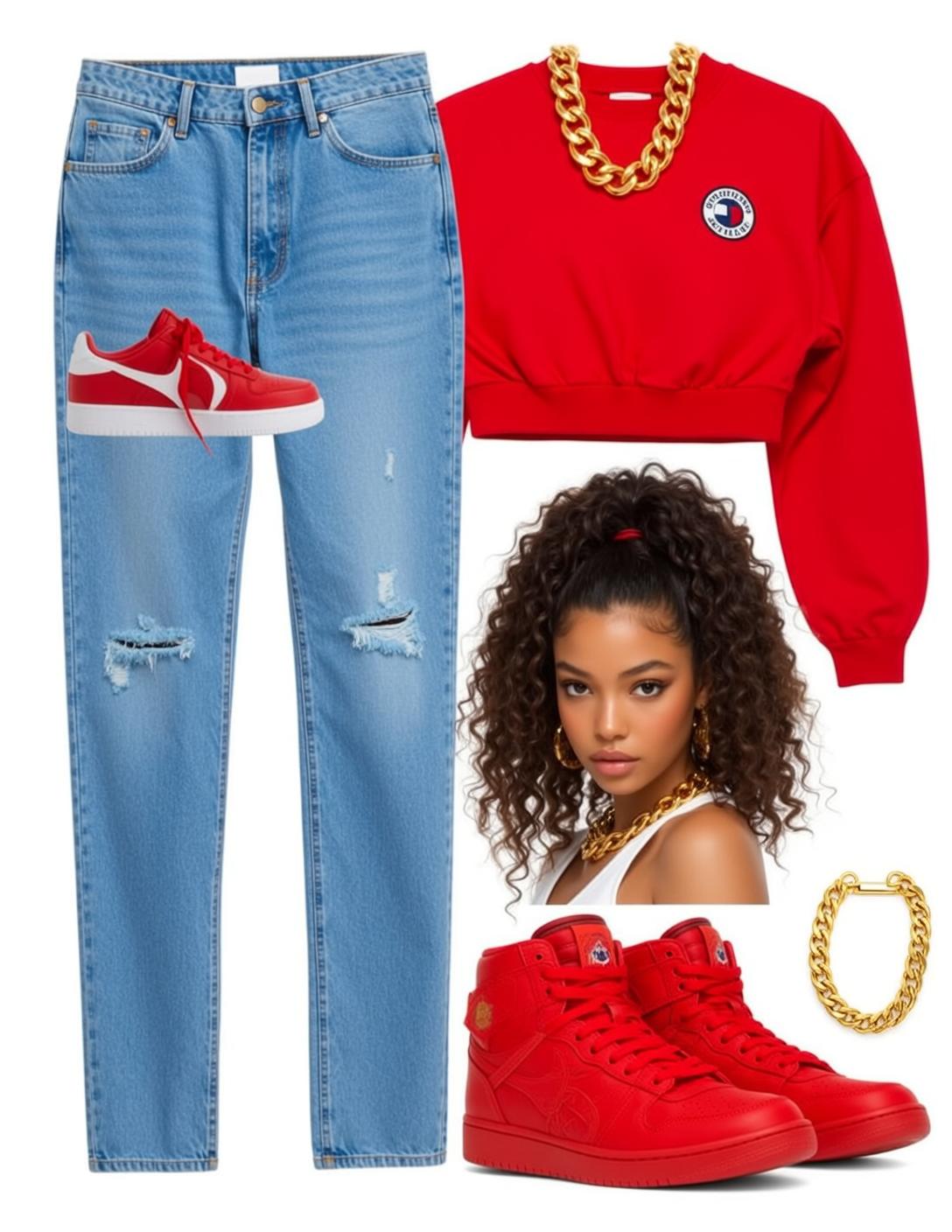 Red Sweatshirt Studio Confidence