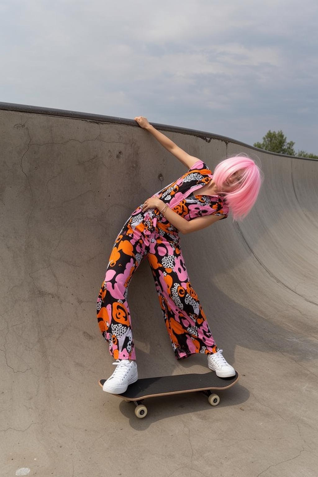 Skater Young Short Bright Pink Fair Short-sleeved