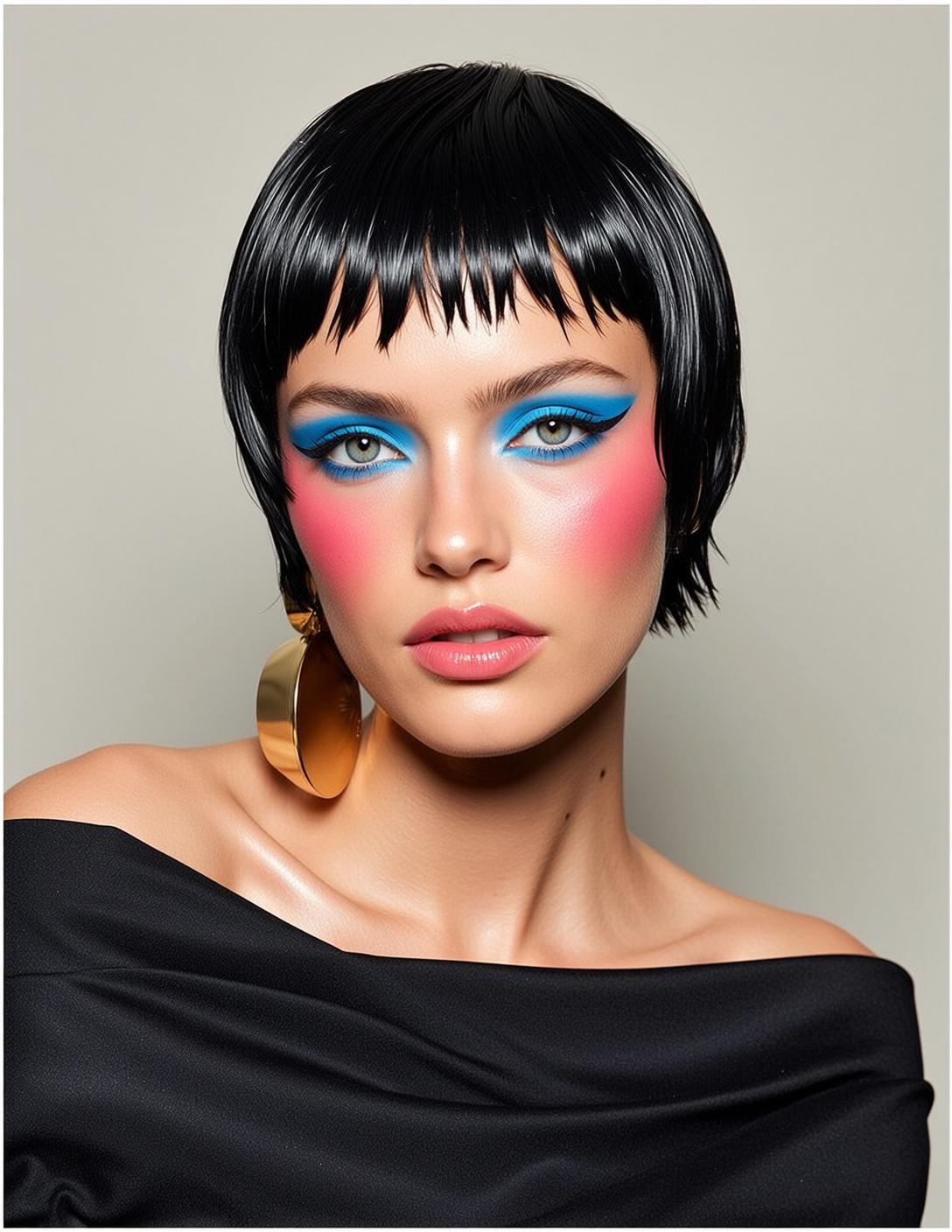 Makeup Positioned Facing Her Head Slightly Tilted