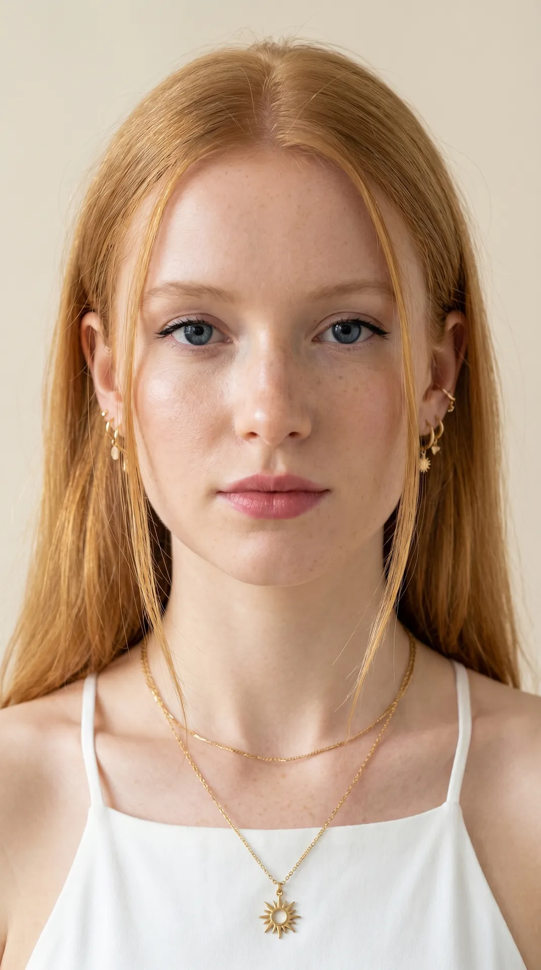 Earrings And Necklace In Fashion Portrait