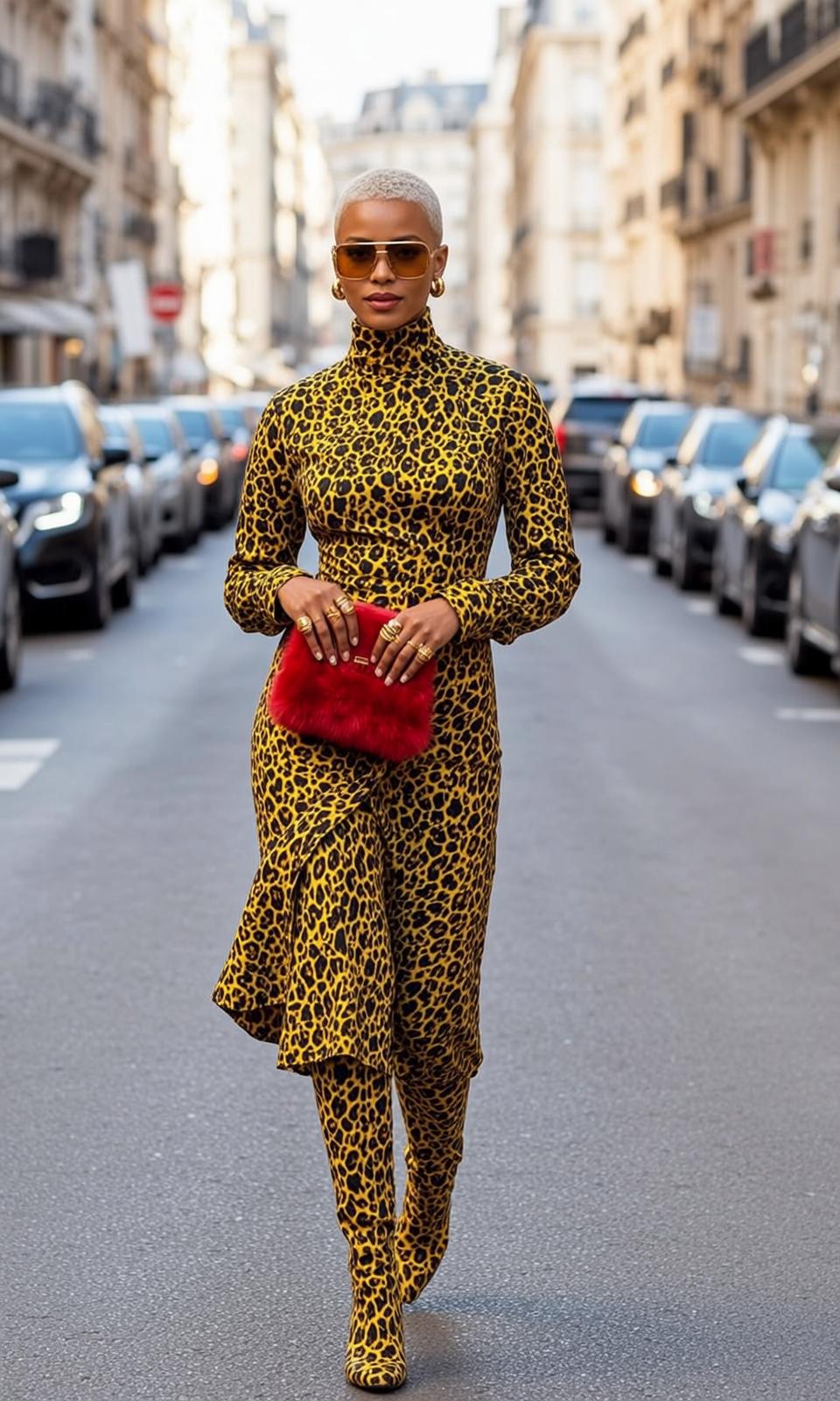 Fashion Week Short Blonde Buzz Cut Tan