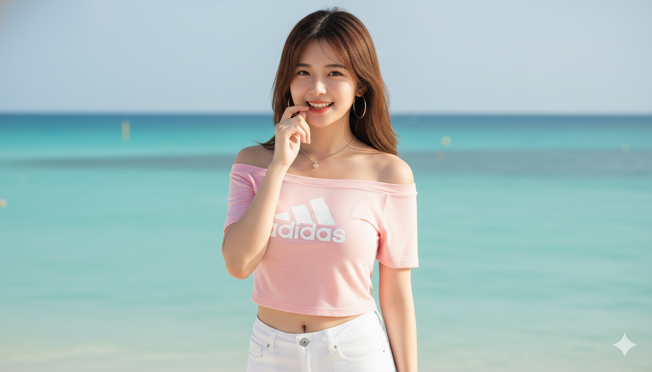 Girl On Varadero Beach Portrait