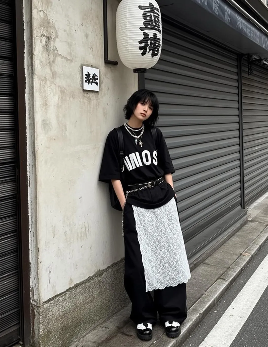Necklace In Street Portrait