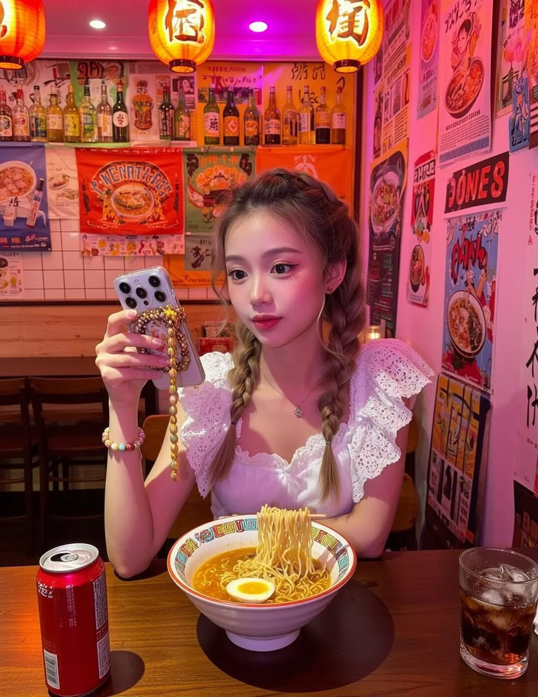 Necklace And Bracelets At A Restaurant