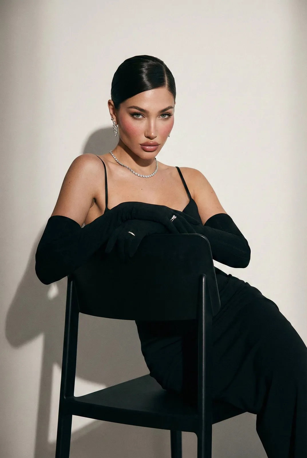 Makeup Earrings Necklace And Rings In Studio Portrait