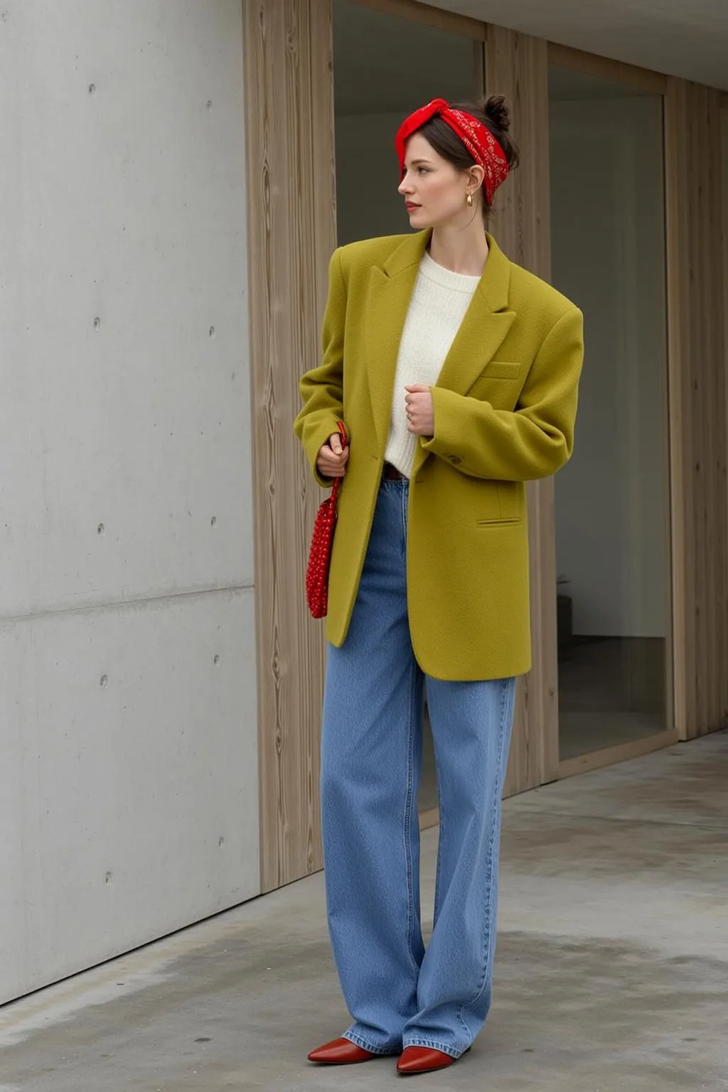 Earrings In Blazer Portrait