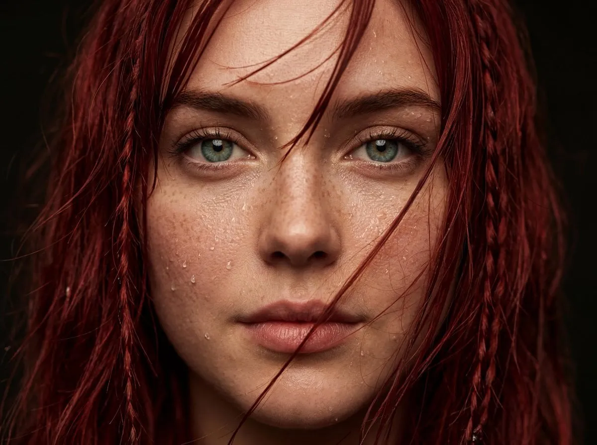 Wet Red Hair Cinematic