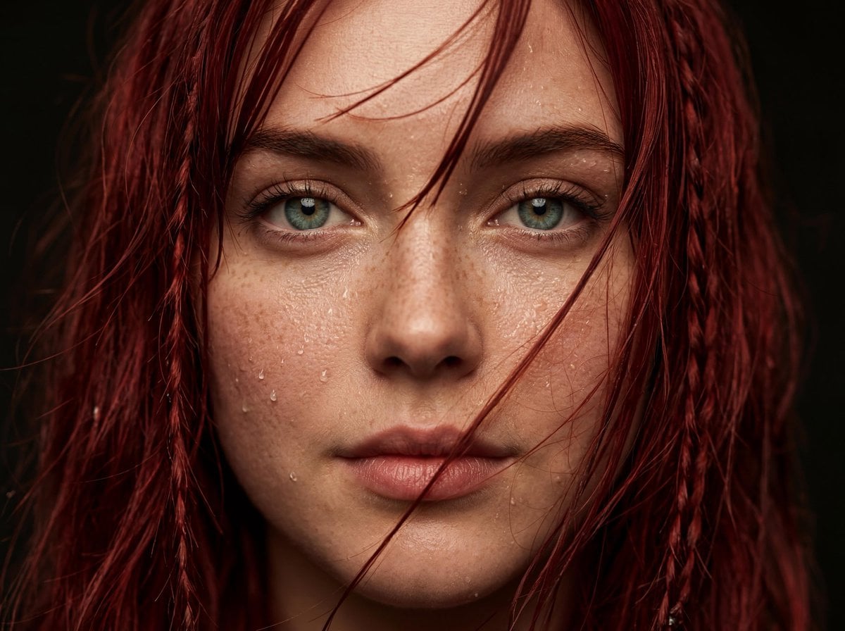 Wet Red Hair Cinematic