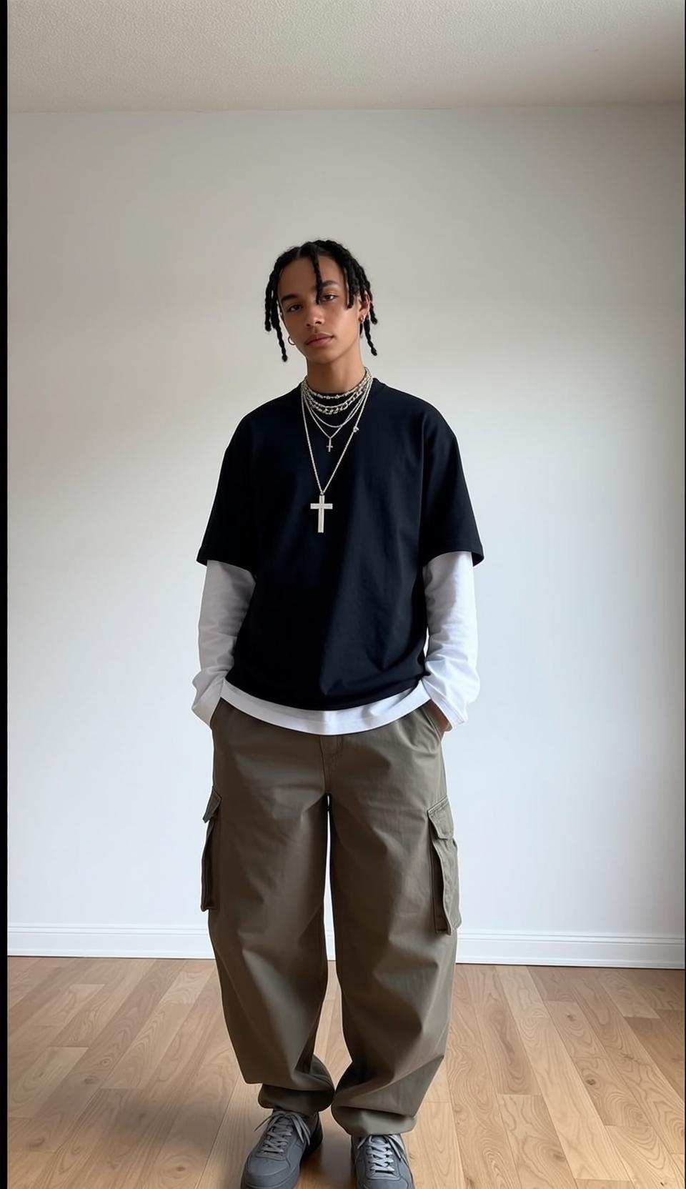 Casual Young Black Braided Dreadlocks Light Brown