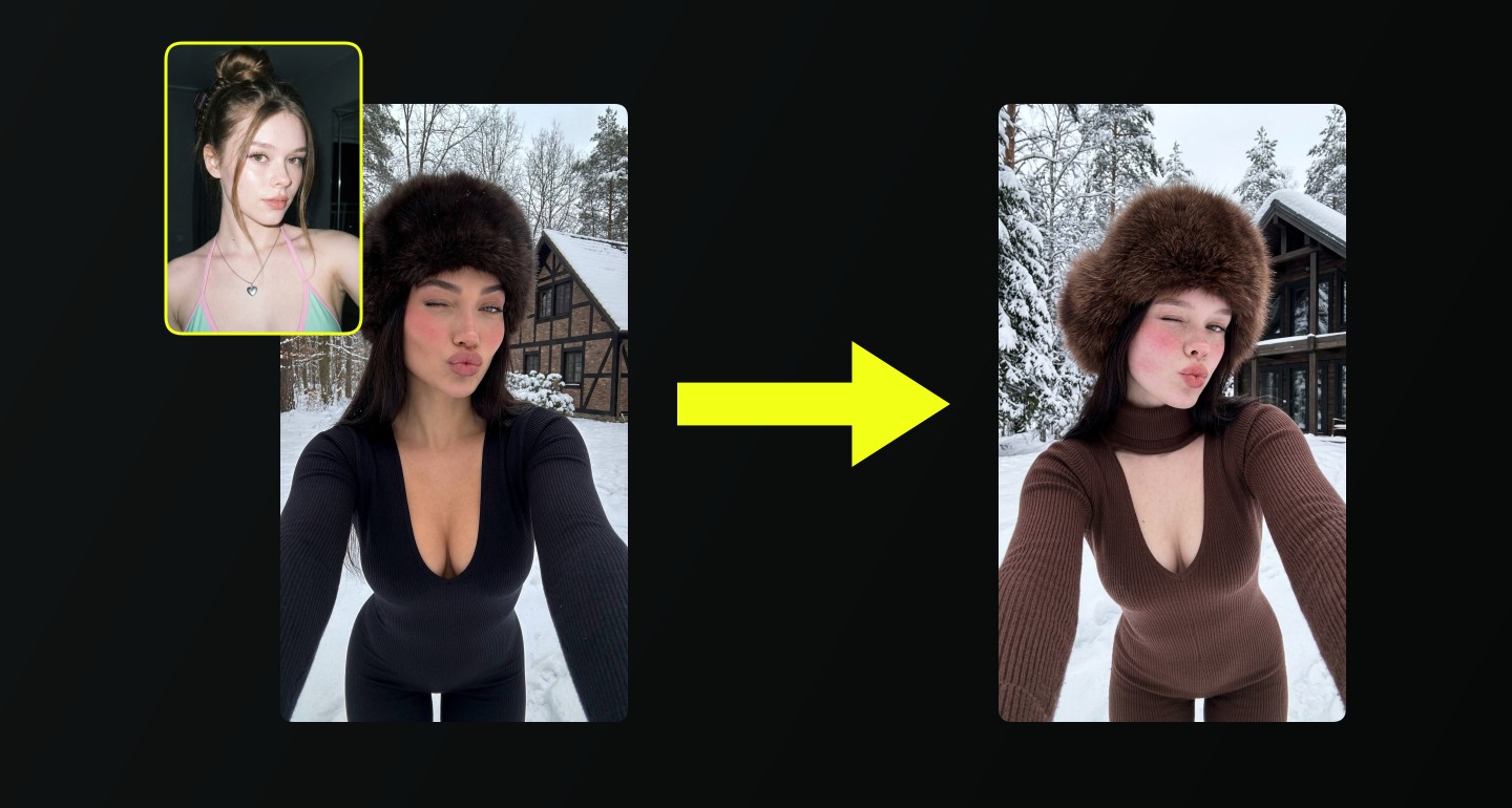 Mila remix walkthrough for Playful Snowy Forest Selfie
