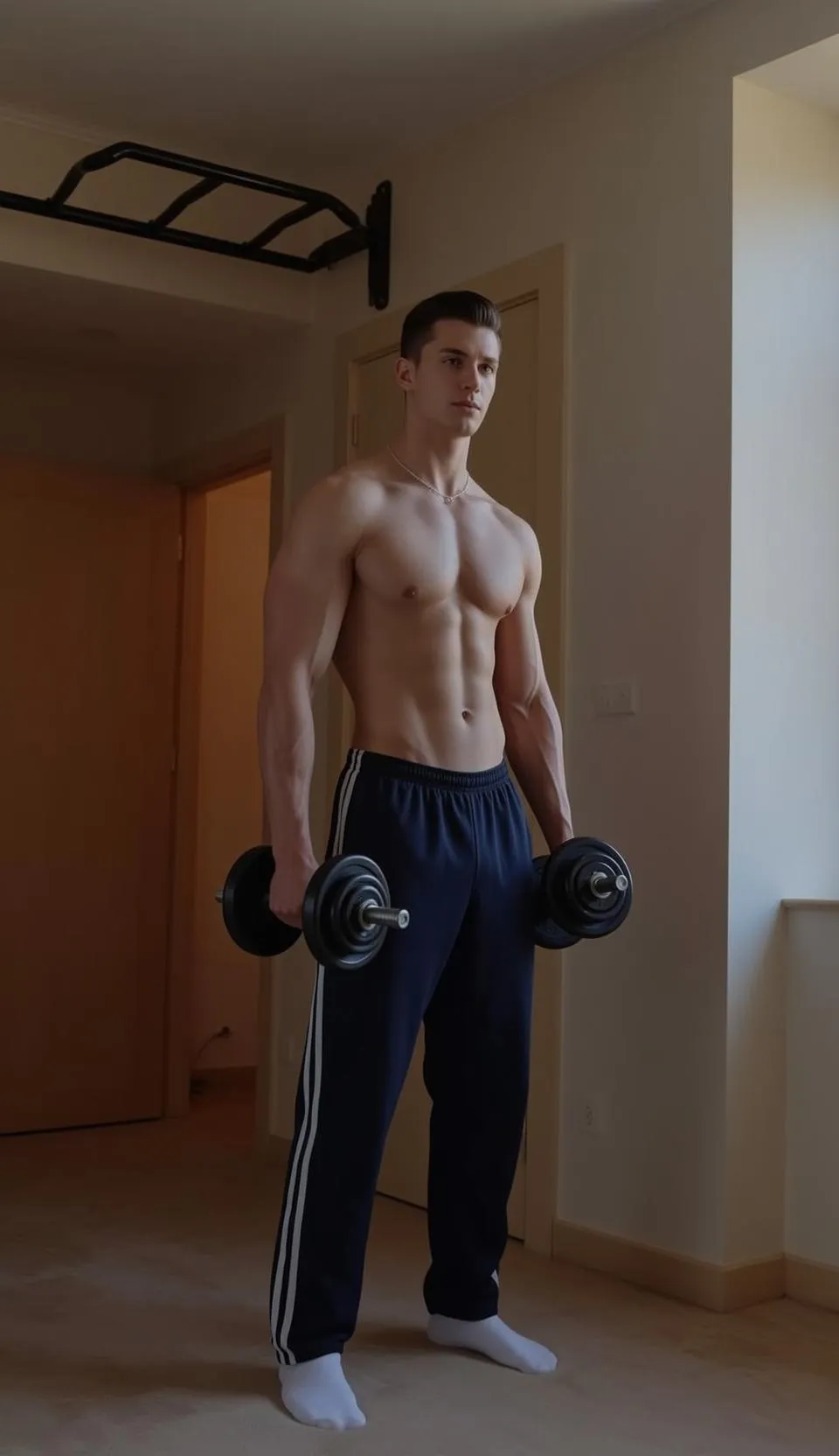 Necklace In Gym Or Home Gym