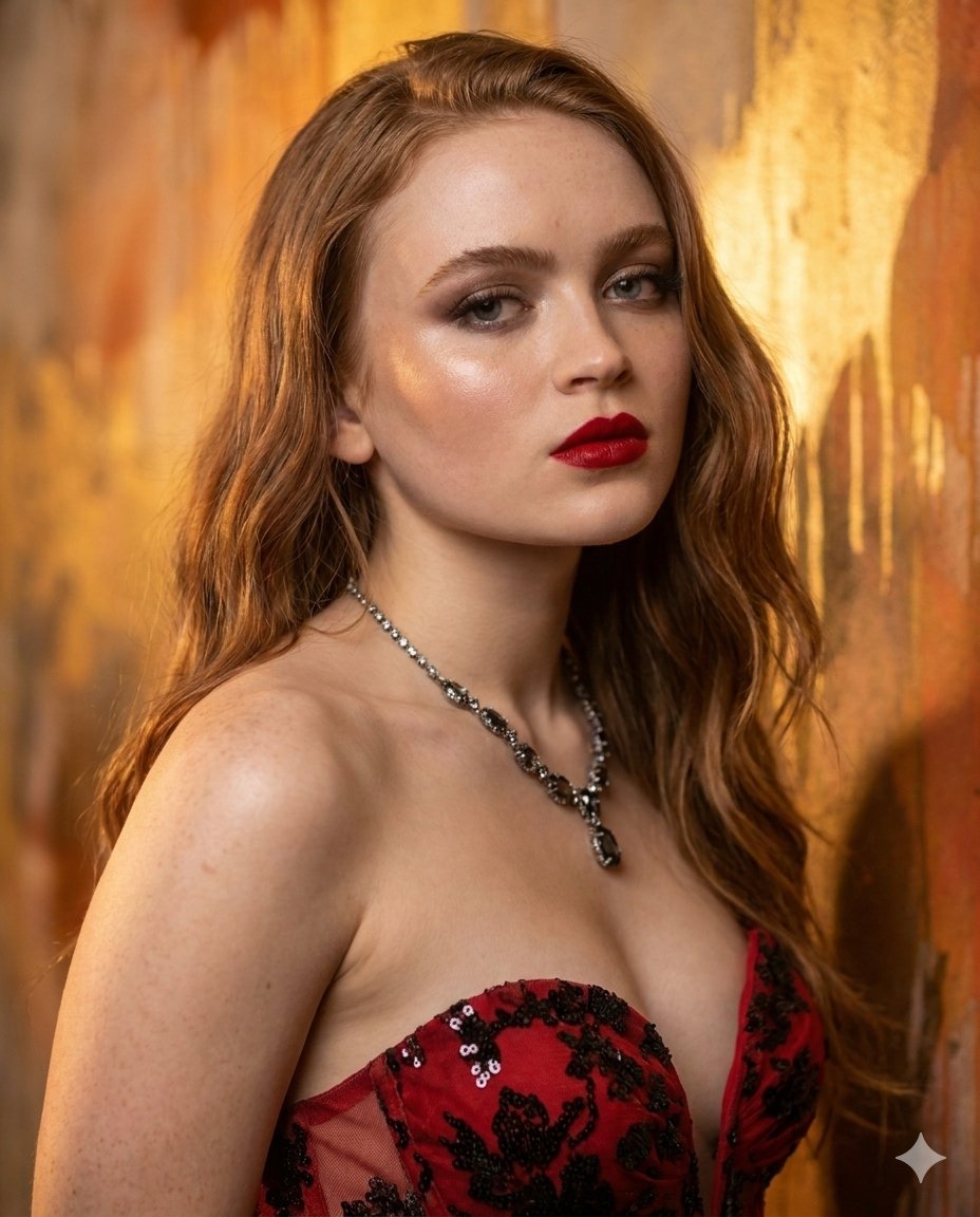 Strapless Red Corset Style Bodice Adorned Intricate In Collarbone