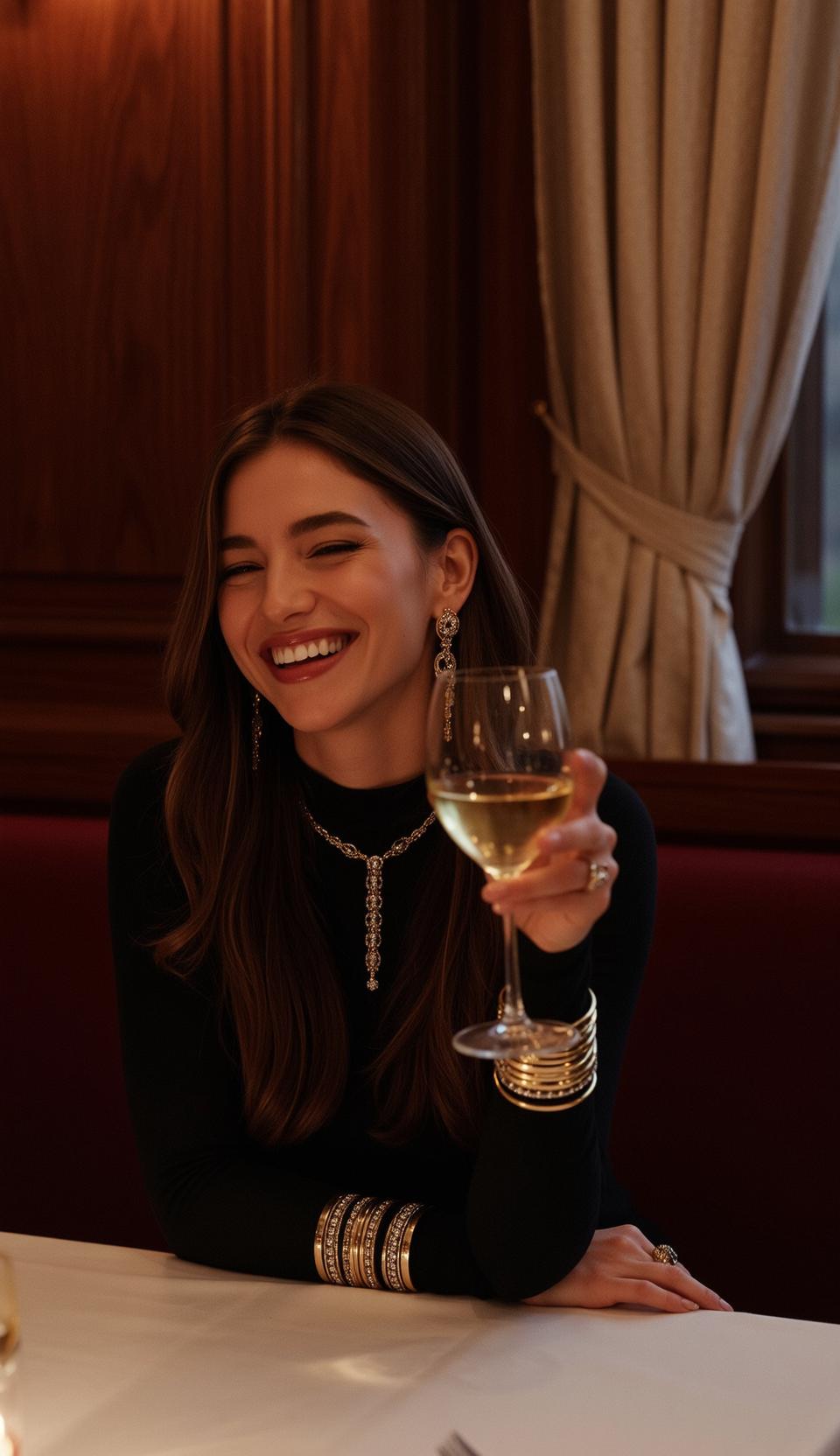 Black Turtleneck Wine Glass