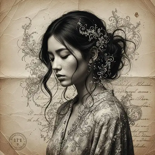 Fashion Editorial Highly Detailed Photo Fashion Photography Old Paper Close-up