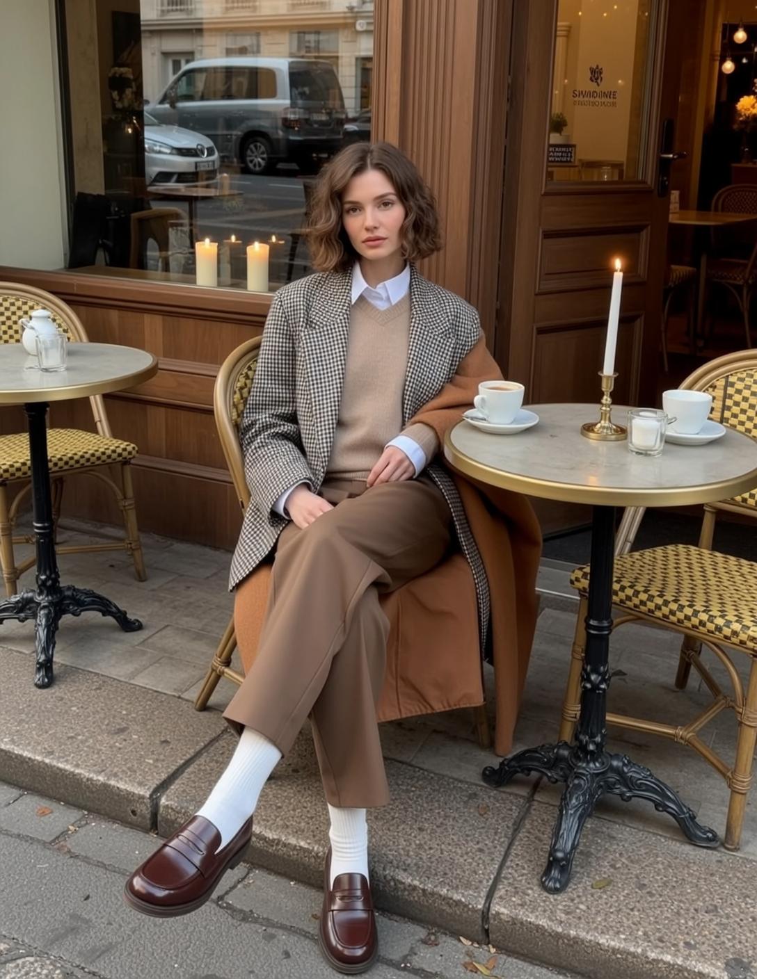 Autumn Young Brown Wavy Shoulder-length Fair White