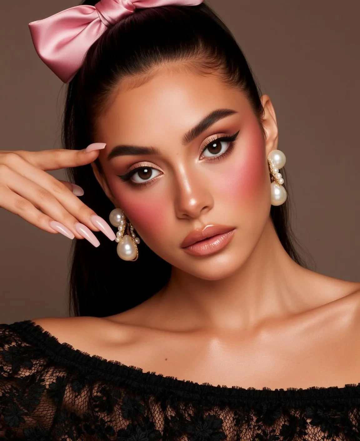 Earrings In Studio Portrait