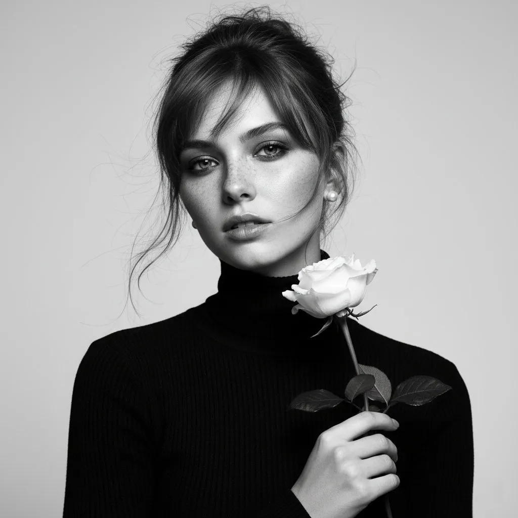 Elegance in Monochrome: A Portrait of Grace