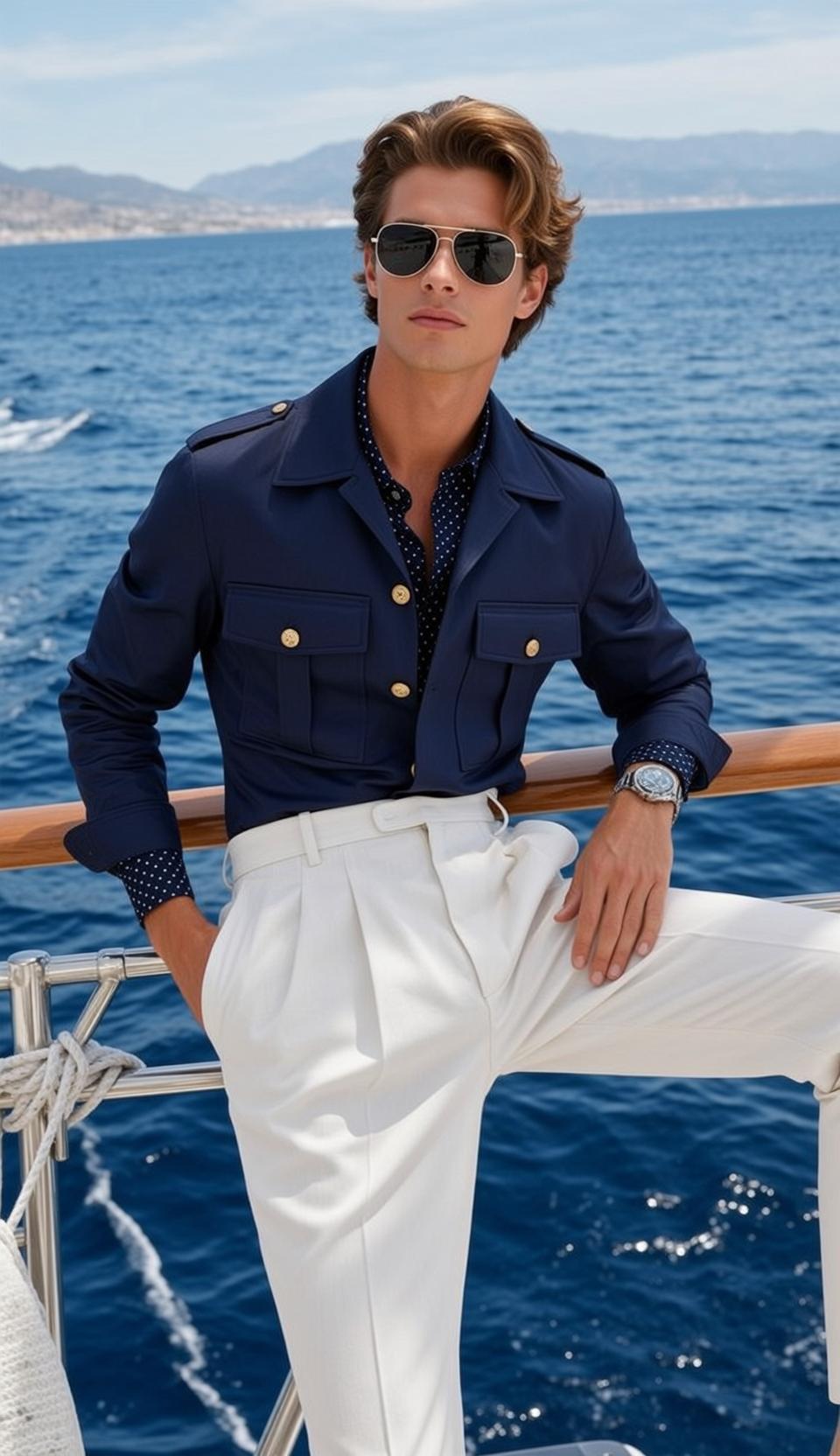 Handsome Young Medium Length Wavy Brown Hair