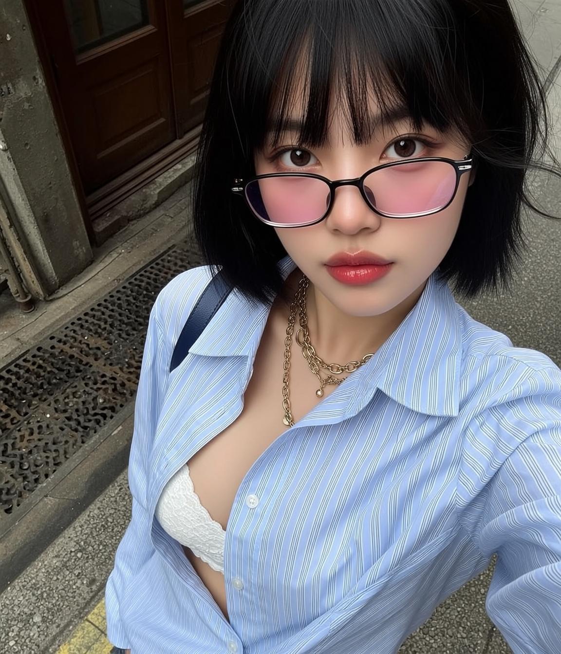 Acubi Young Short Black Bob Bangs Fair