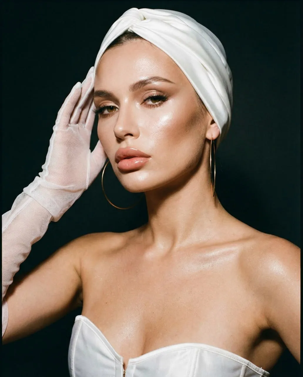 Makeup And Earrings In Studio Portrait