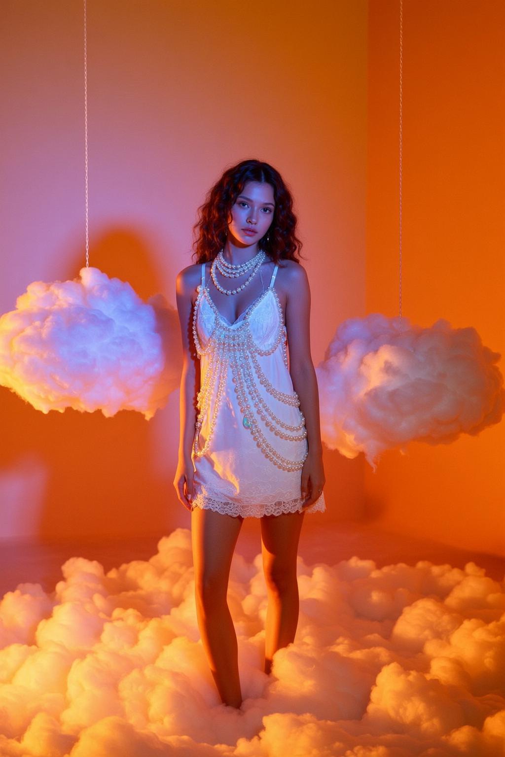 White Lace Dress Clouds