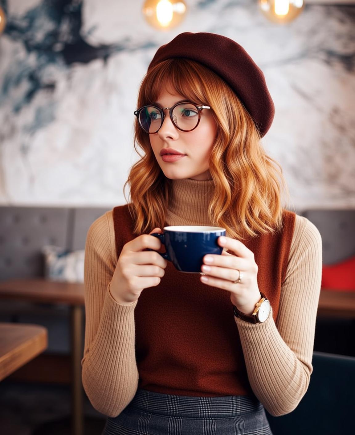 Plaid Skirt Cafe Mug